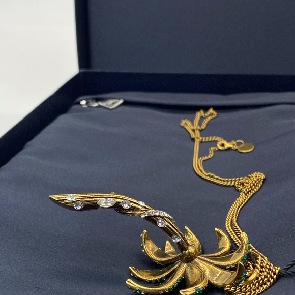 Prada Palm with Crystal in Bronze Necklace - Picture 10 of 13